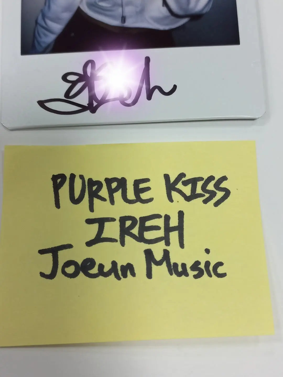 IREH (of Purple Kiss) 4th mini – Hand Autographed(Signed) Polaroid - HALLYUSUPERSTORE