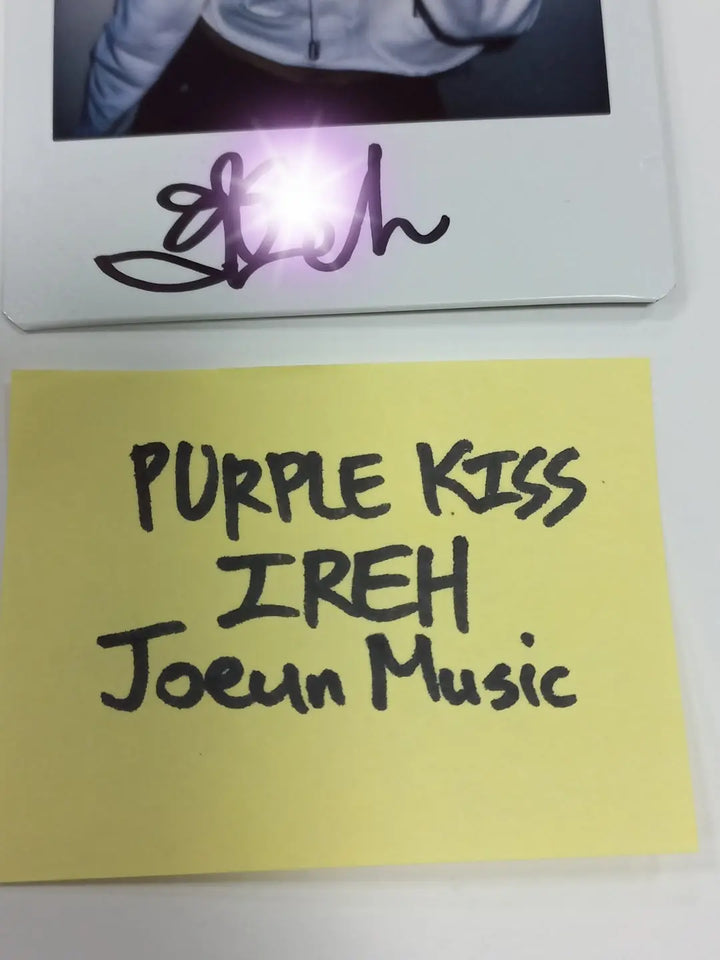 IREH (of Purple Kiss) 4th mini – Hand Autographed(Signed) Polaroid - HALLYUSUPERSTORE