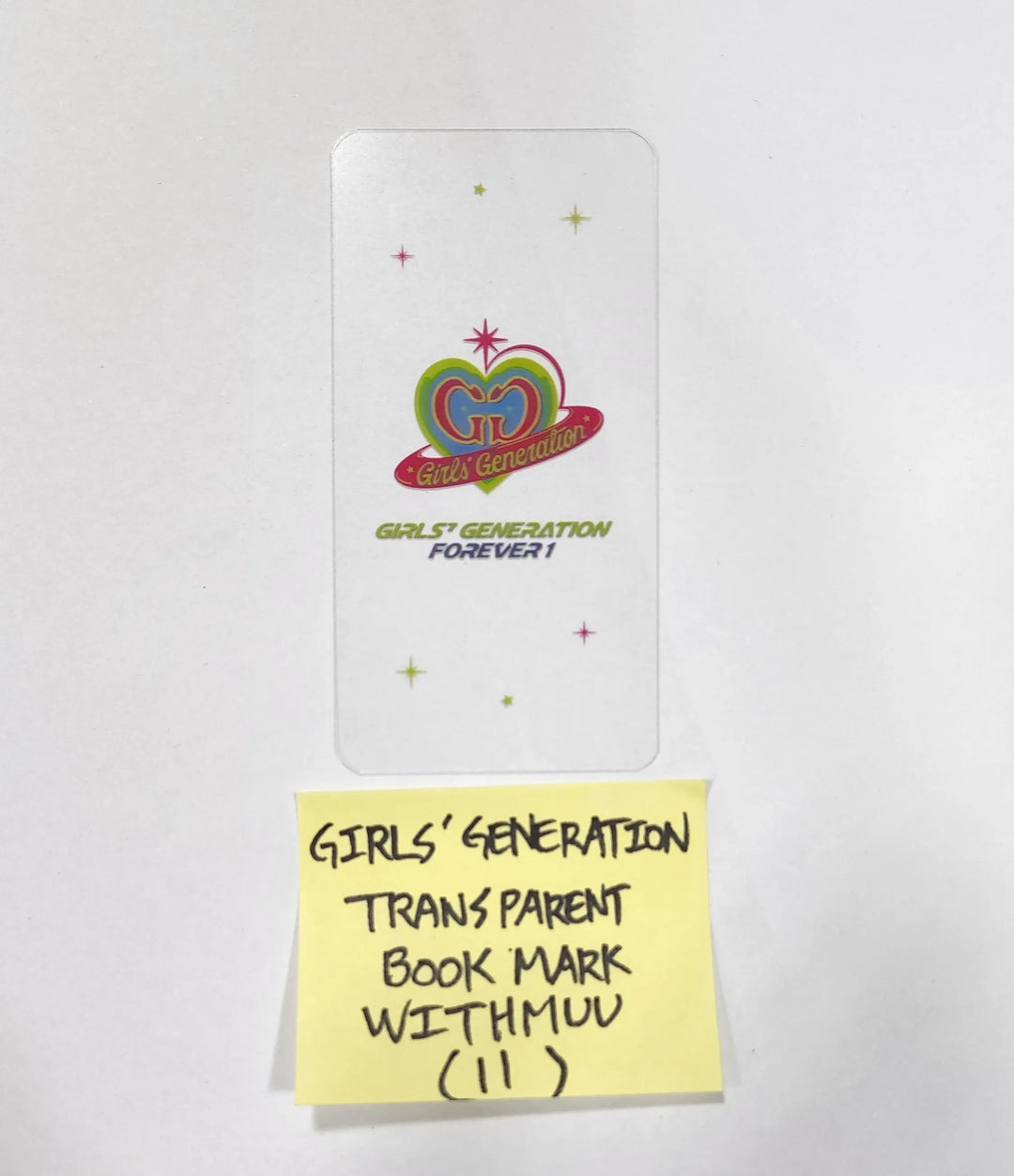 SNSD Girls' Generation "FOREVER 1" 7th Album - Withmuu Pre-Order Benefit Logo Clear Book Mark - HALLYUSUPERSTORE