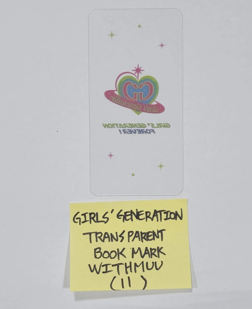 SNSD Girls' Generation "FOREVER 1" 7th Album - Withmuu Pre-Order Benefit Logo Clear Book Mark - HALLYUSUPERSTORE