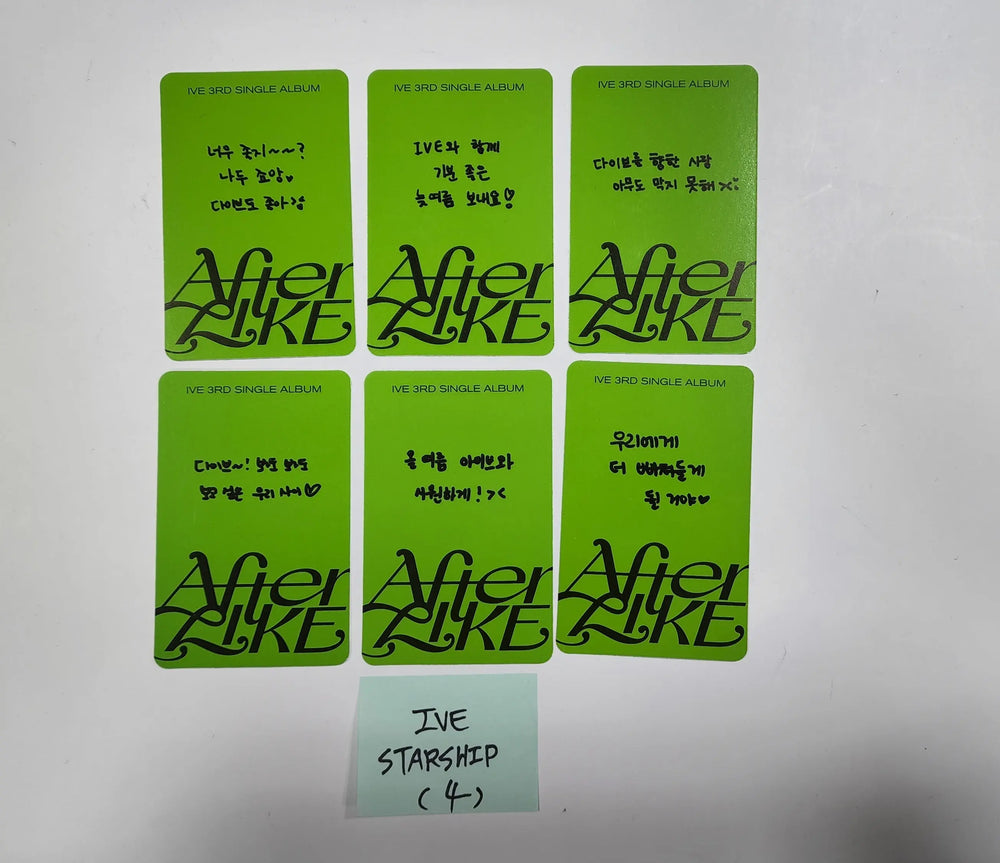 IVE 'After Like' - Starship Pre-Order Benefit Event Photocards Set (6EA) - HALLYUSUPERSTORE