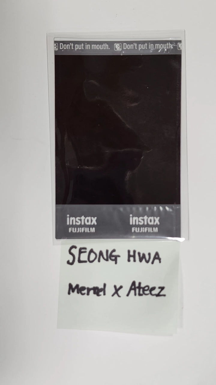 Seong Hwa (Of Ateez) "Ateez x mernel" - Hand Autographed(Signed) Polaroid - HALLYUSUPERSTORE