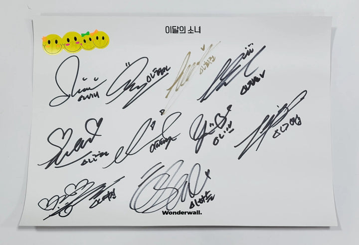 Loona - Hand Autographed(Signed) A4 Paper - HALLYUSUPERSTORE