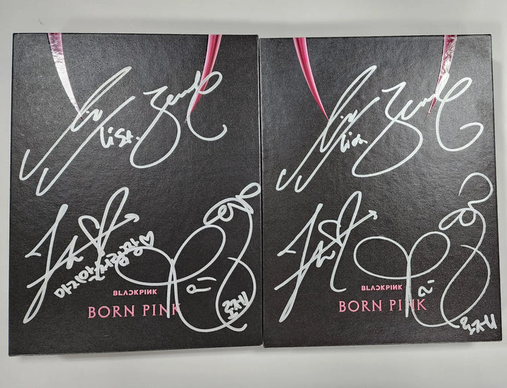 BLACK PINK "Born Pink" - Hand Autographed(Signed) Album - HALLYUSUPERSTORE