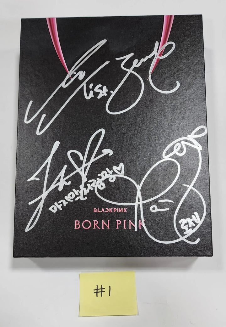 BLACK PINK "Born Pink" - Hand Autographed(Signed) Album - HALLYUSUPERSTORE