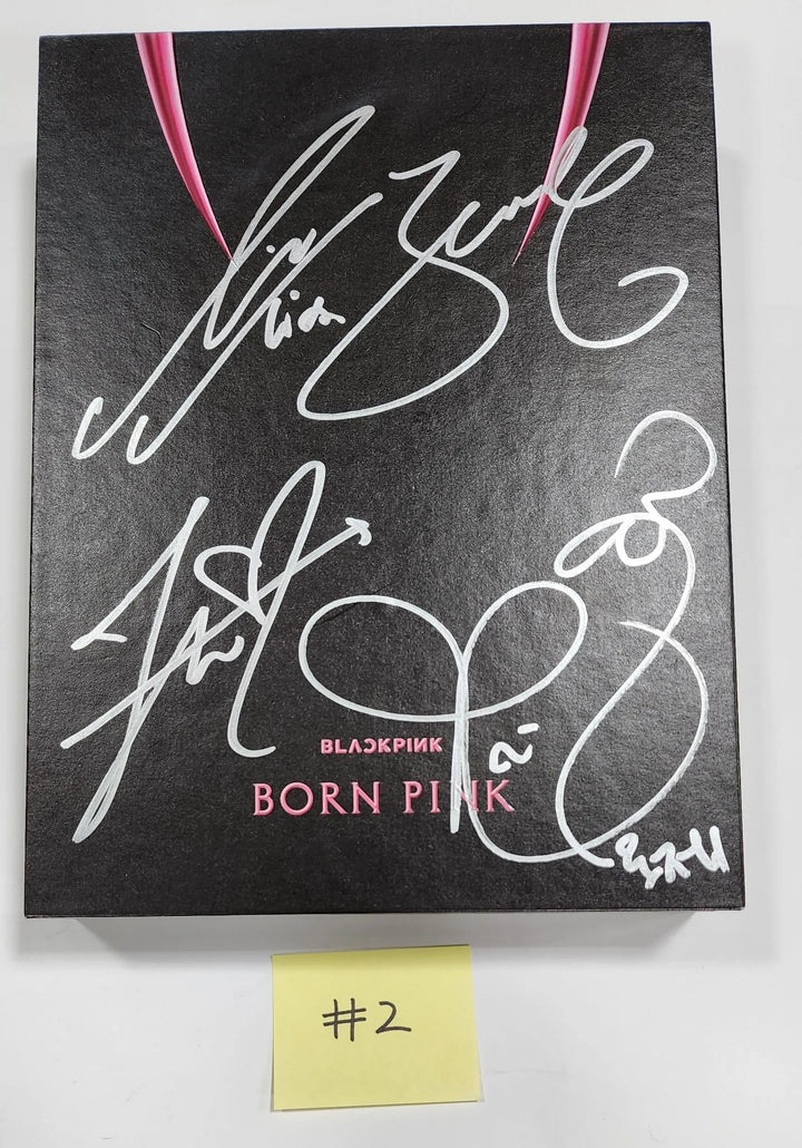 BLACK PINK "Born Pink" - Hand Autographed(Signed) Album - HALLYUSUPERSTORE