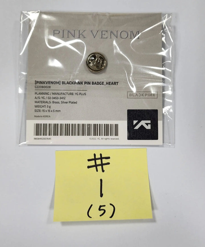 Black Pink "PINK VENOM" - Official Pin Badge - HALLYUSUPERSTORE