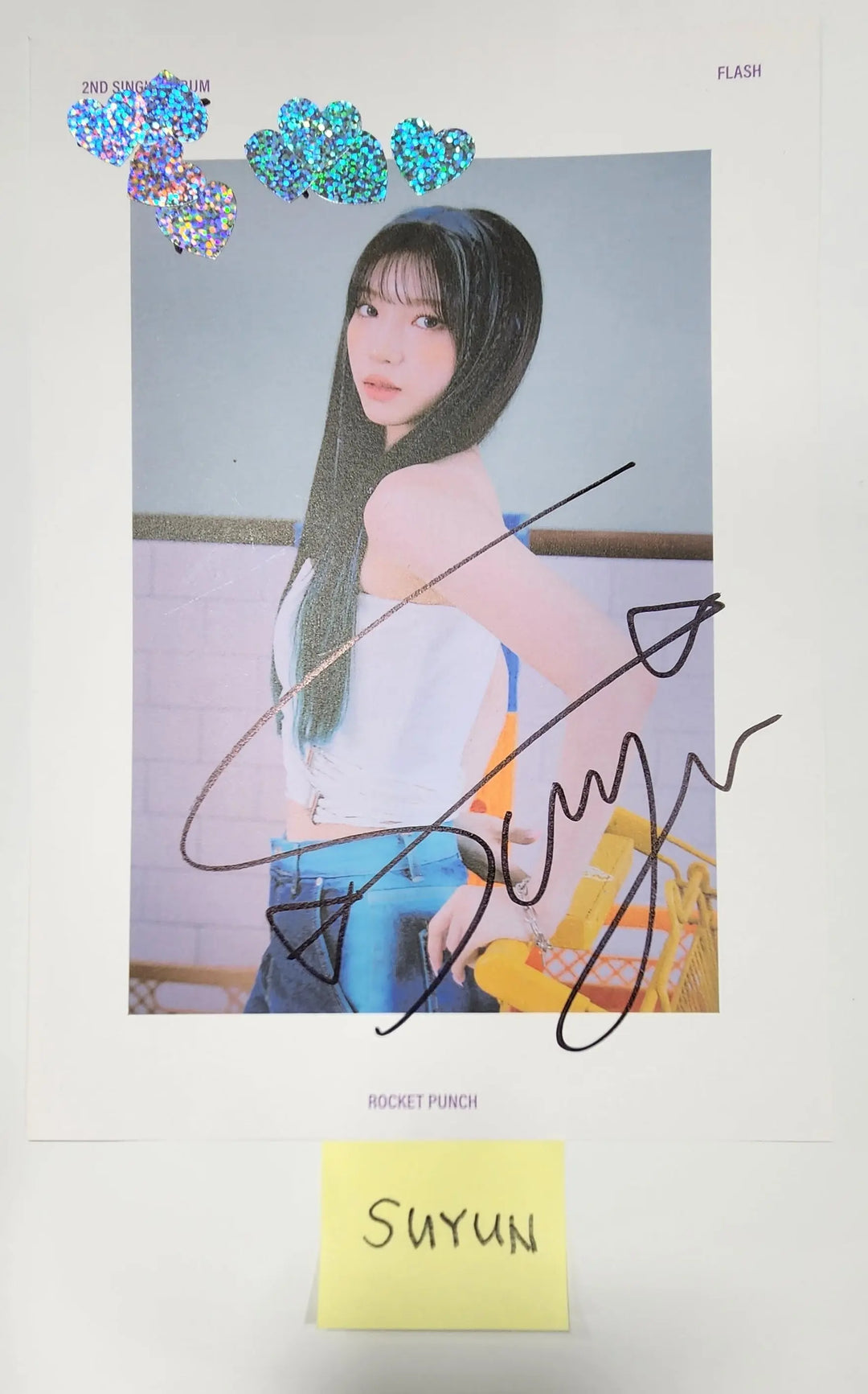 SUYUN (Of Rocket Punch) "FLASH" - A Cut Page From Fansign Event Album - HALLYUSUPERSTORE