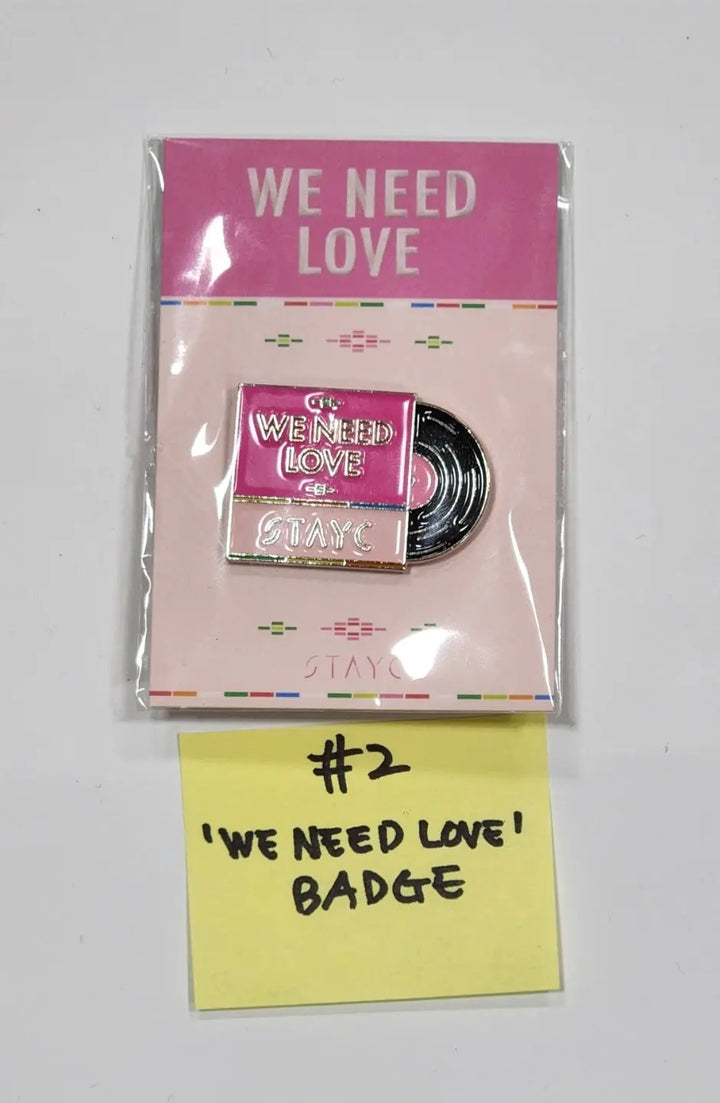 STAYC "Stay cool party" - Official MD (we need love Badge, chiffon fabric Poster, card holder Key Ring, Stay cool Party Badge, TYVEK ECO BAG, Profile & ID Card Set) - HALLYUSUPERSTORE