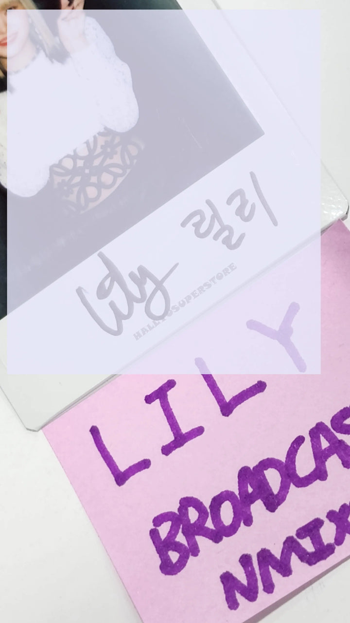 LILY (of NMIXX) 'ENTWURF' - Hand Autographed(Signed) Polaroid - HALLYUSUPERSTORE