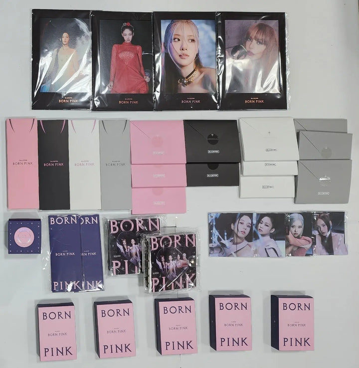 Black Pink "Born Pink" - Official Weverse Shop MD (Photocard & Toploader Kit, Disk Photo Binder, Circle Photocard set, 4cut photo set, polaroid photo + sticker set, pocket photocard holder, photo frame) - HALLYUSUPERSTORE