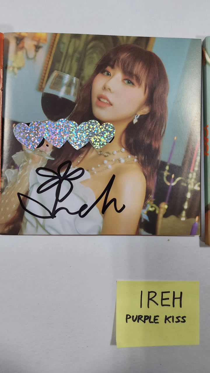 IREH (of Purple Kiss) 4th mini – Hand Autographed(Signed) Polaroid & Album - HALLYUSUPERSTORE
