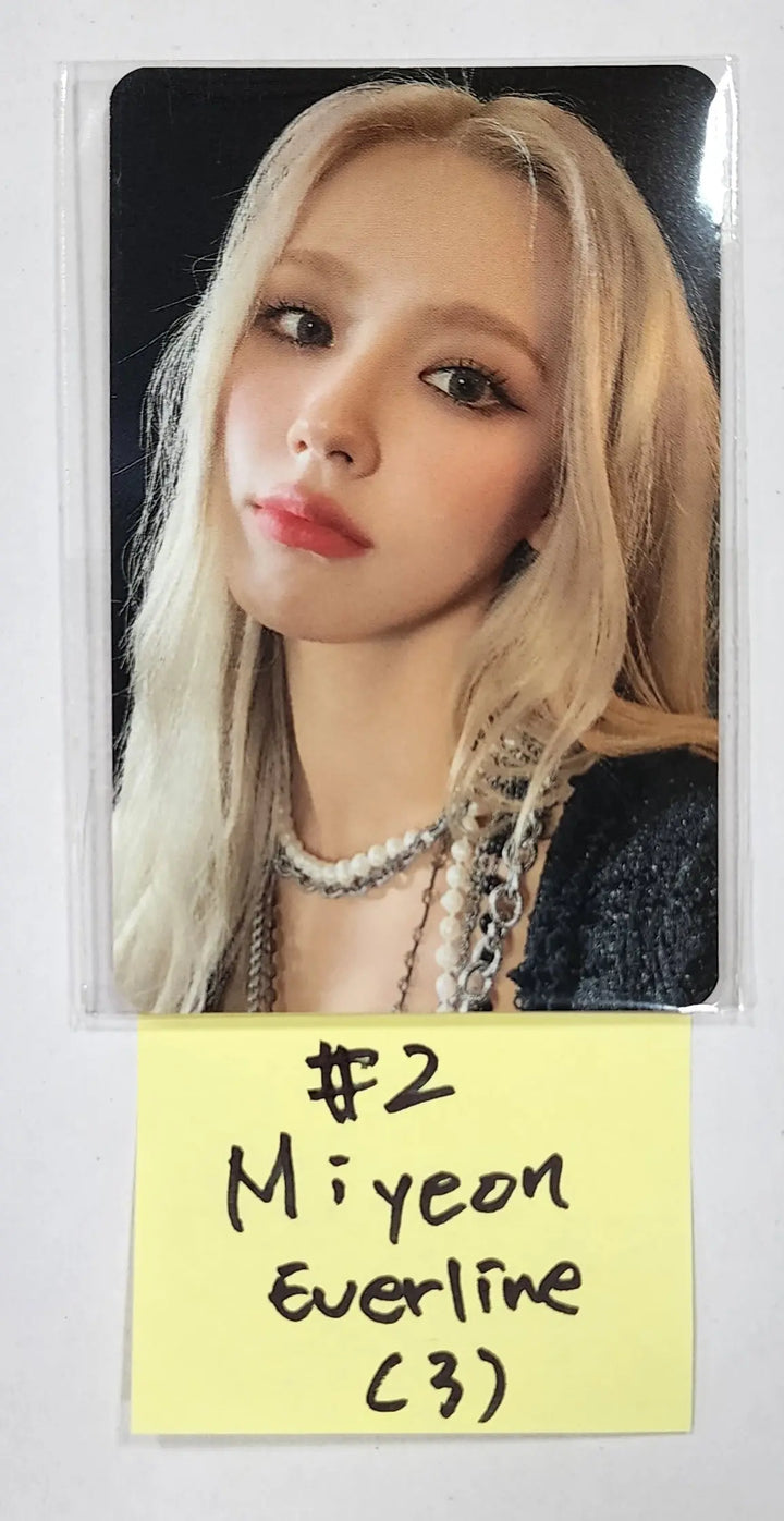 (g) I-DLE "I LOVE" - Everline Lucky Draw Event Photocard, Keyring, Pin Button - HALLYUSUPERSTORE