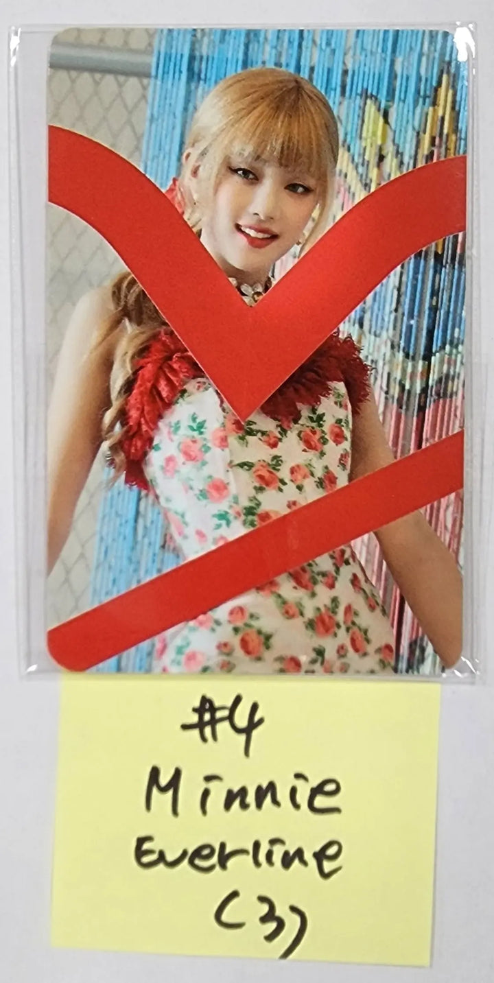 (g) I-DLE "I LOVE" - Everline Lucky Draw Event Photocard, Keyring, Pin Button - HALLYUSUPERSTORE