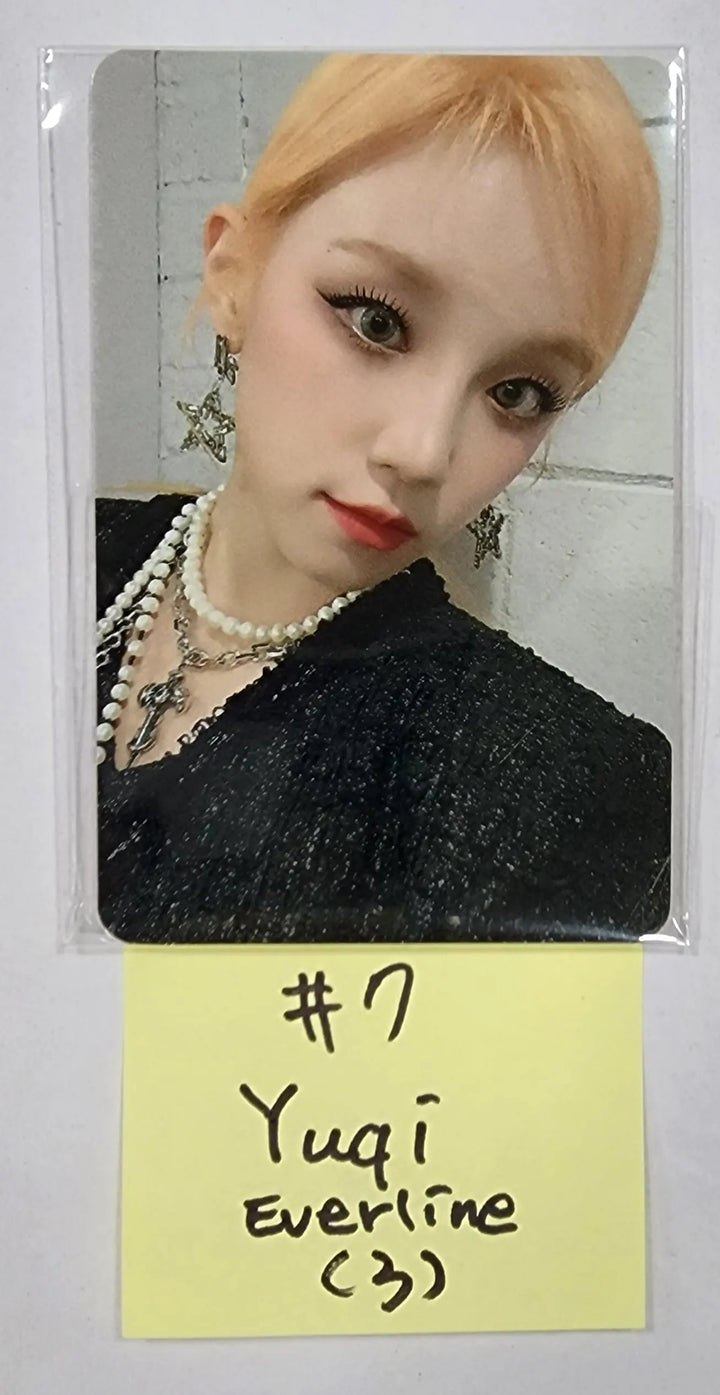 (g) I-DLE "I LOVE" - Everline Lucky Draw Event Photocard, Keyring, Pin Button - HALLYUSUPERSTORE