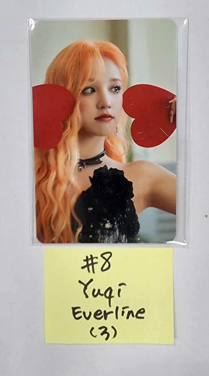 (g) I-DLE "I LOVE" - Everline Lucky Draw Event Photocard, Keyring, Pin Button - HALLYUSUPERSTORE