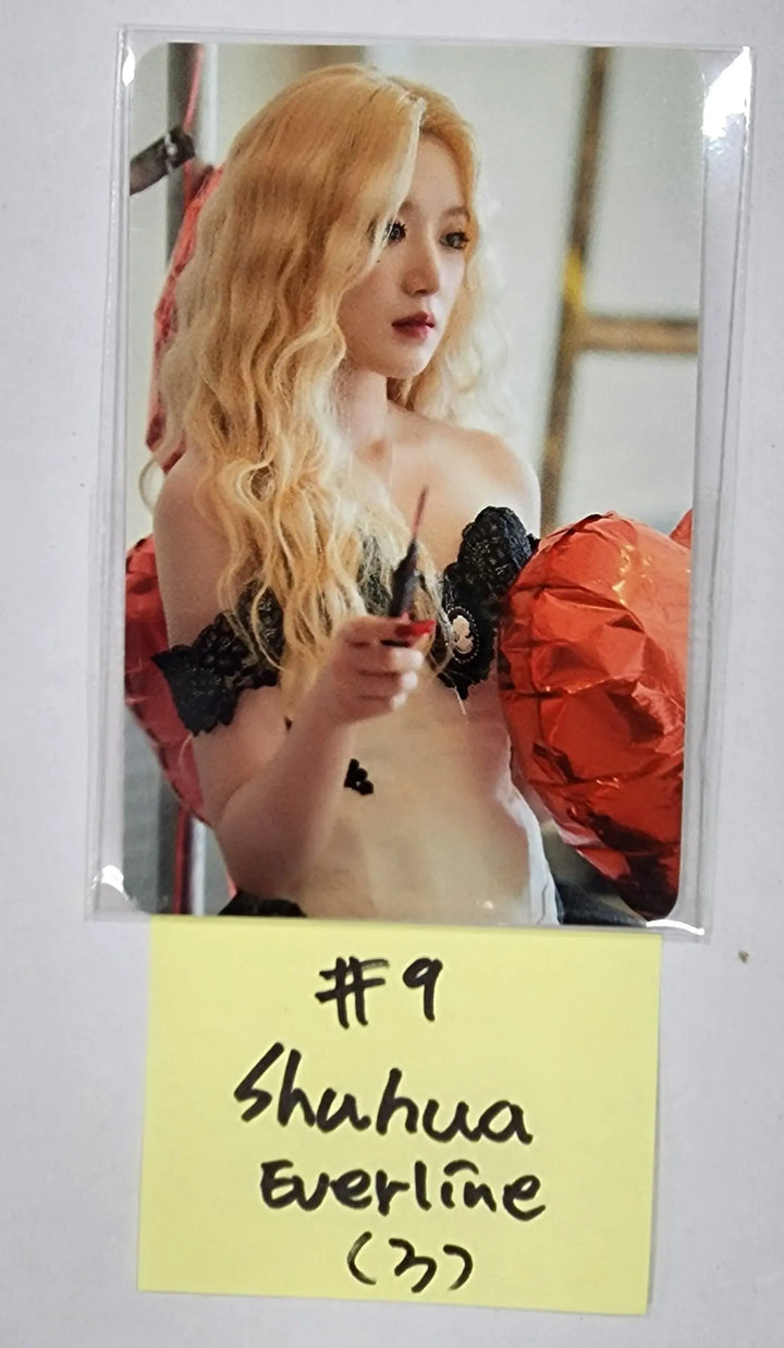 (g) I-DLE "I LOVE" - Everline Lucky Draw Event Photocard, Keyring, Pin Button - HALLYUSUPERSTORE