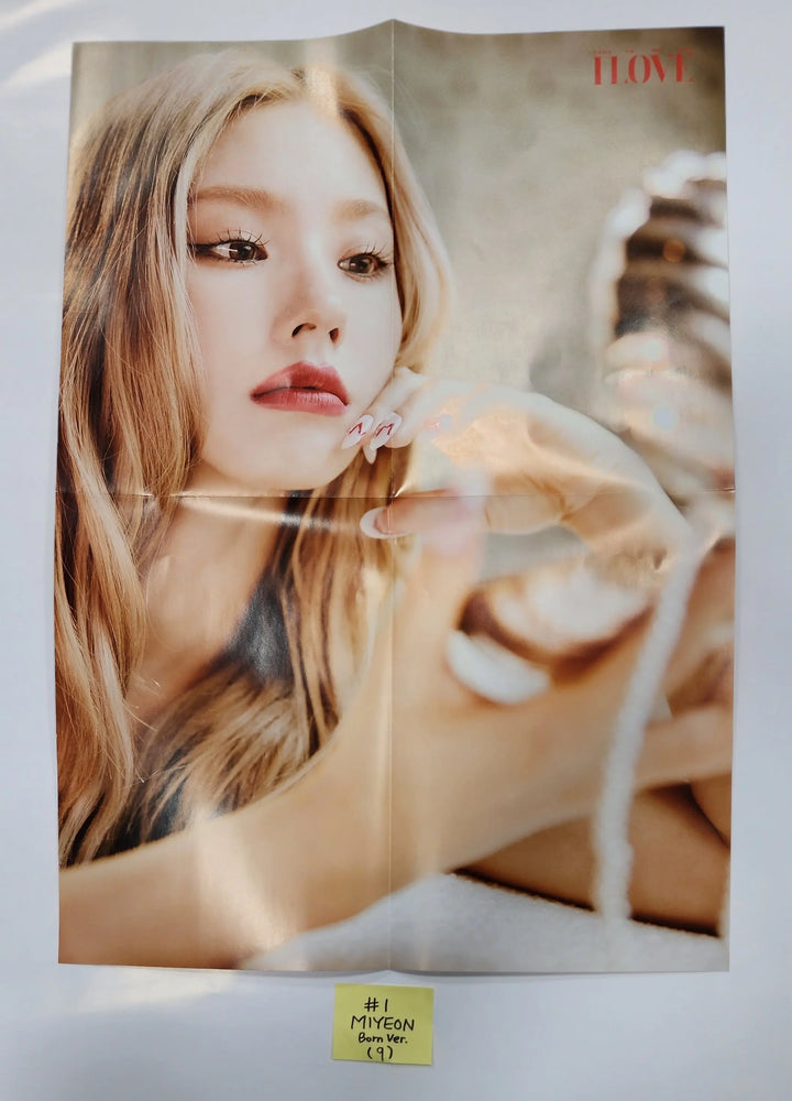 (g) I-DLE "I LOVE" - Official Bookmark, Mini Poster - HALLYUSUPERSTORE