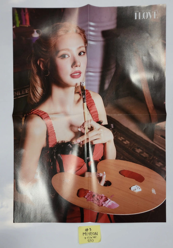 (g) I-DLE "I LOVE" - Official Bookmark, Mini Poster - HALLYUSUPERSTORE