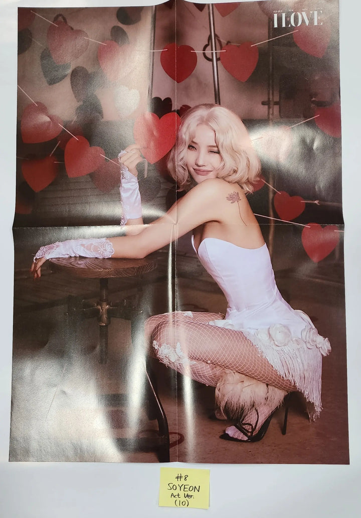 (g) I-DLE "I LOVE" - Official Bookmark, Mini Poster - HALLYUSUPERSTORE