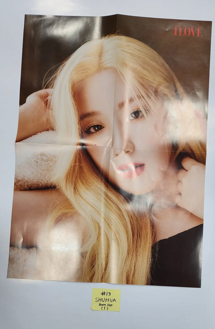 (g) I-DLE "I LOVE" - Official Bookmark, Mini Poster - HALLYUSUPERSTORE