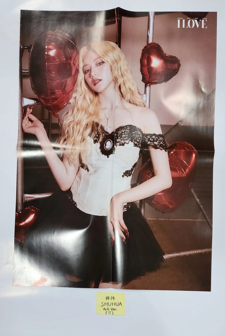 (g) I-DLE "I LOVE" - Official Bookmark, Mini Poster - HALLYUSUPERSTORE