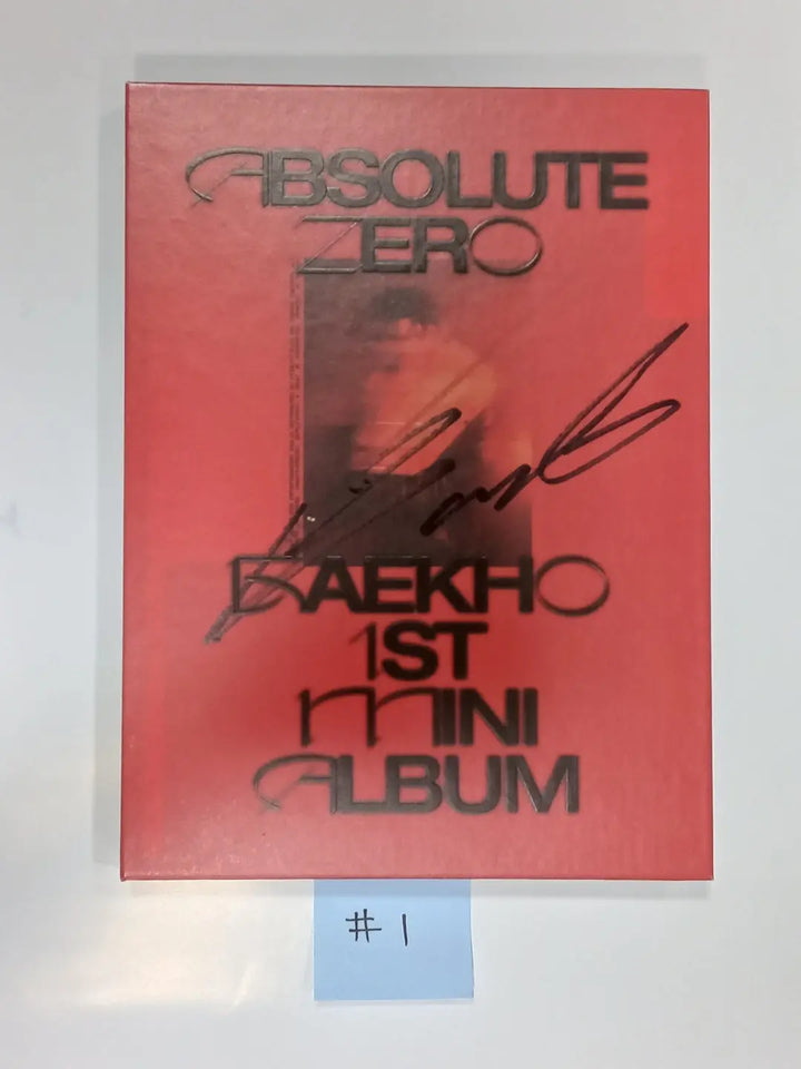 BAEKHO "Absolute Zero" - Hand Autographed Promo Album - HALLYUSUPERSTORE