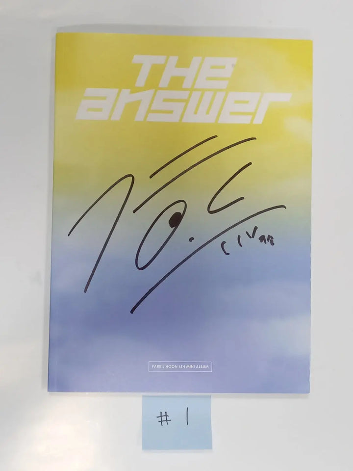 Park Ji Hoon "THE ANSWER" - Hand Autographed(Signed) Promo Album - HALLYUSUPERSTORE