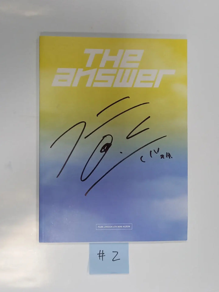 Park Ji Hoon "THE ANSWER" - Hand Autographed(Signed) Promo Album - HALLYUSUPERSTORE