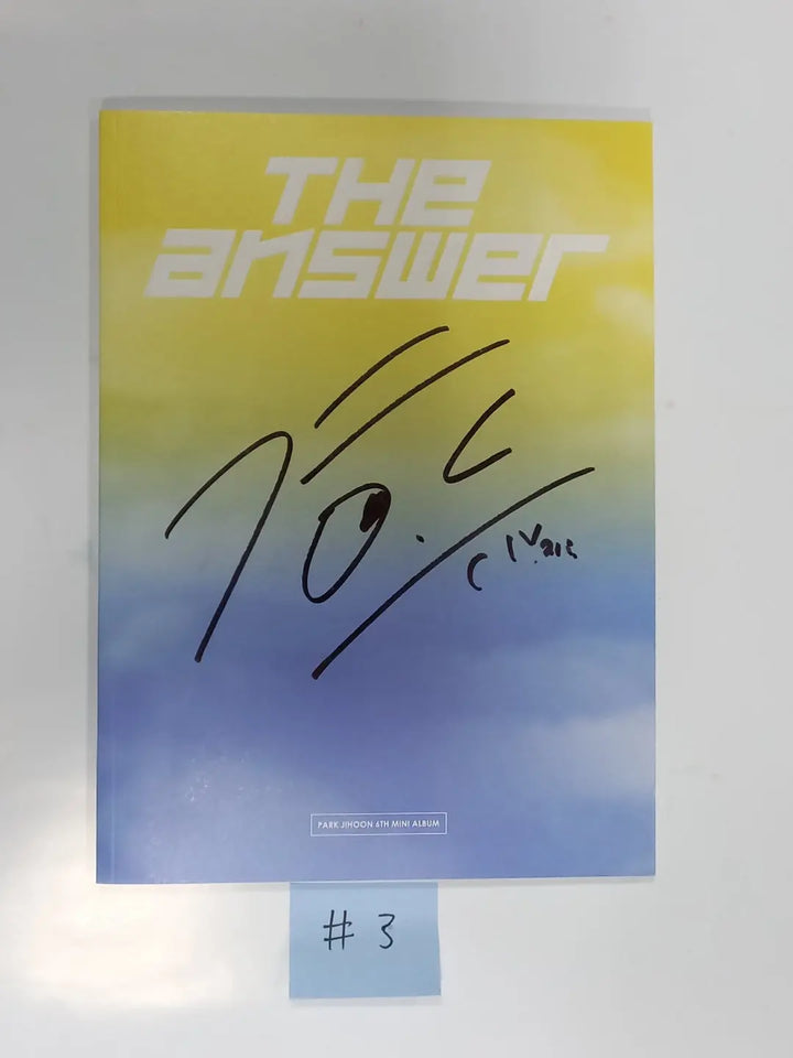 Park Ji Hoon "THE ANSWER" - Hand Autographed(Signed) Promo Album - HALLYUSUPERSTORE