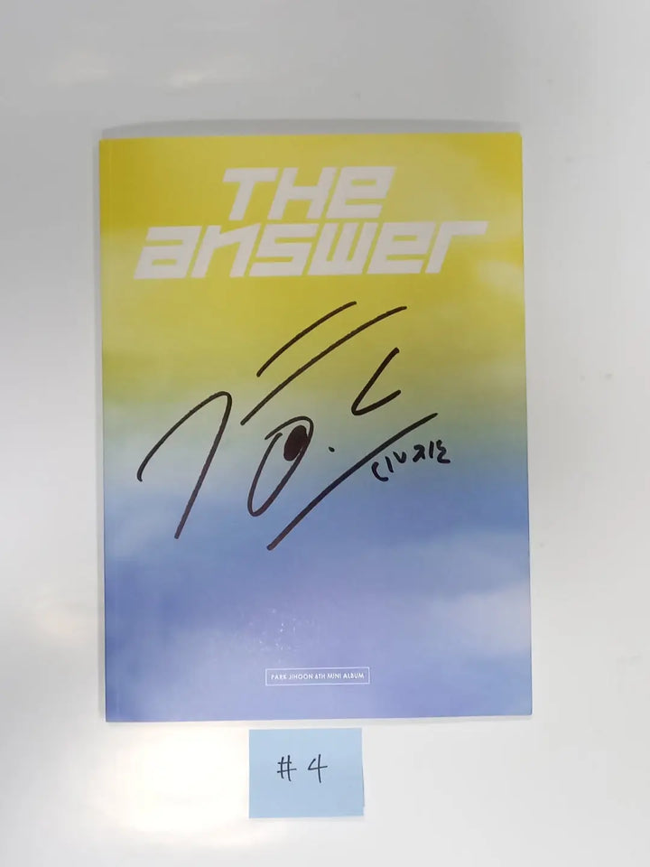 Park Ji Hoon "THE ANSWER" - Hand Autographed(Signed) Promo Album - HALLYUSUPERSTORE