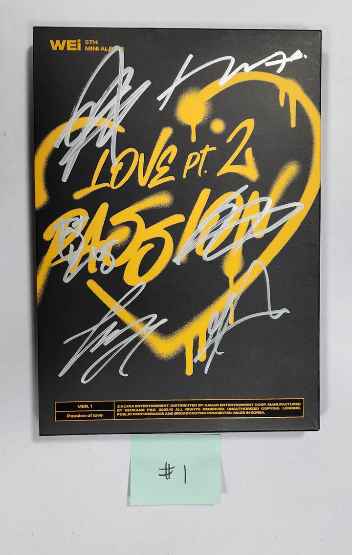 WEi "Love Pt.2 : Passion" - Hand Autographed(Signed) Promo Album - HALLYUSUPERSTORE