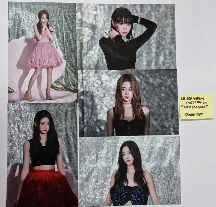 LE SSERAFIM "ANTIFRAGILE" 2nd Mini Album - Broadcast Photocard, Postcard Set (5EA) - HALLYUSUPERSTORE