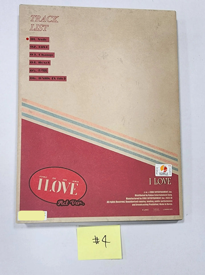 (G) I-DLE "I love" - Hand Autographed(Signed) Promo Album - HALLYUSUPERSTORE
