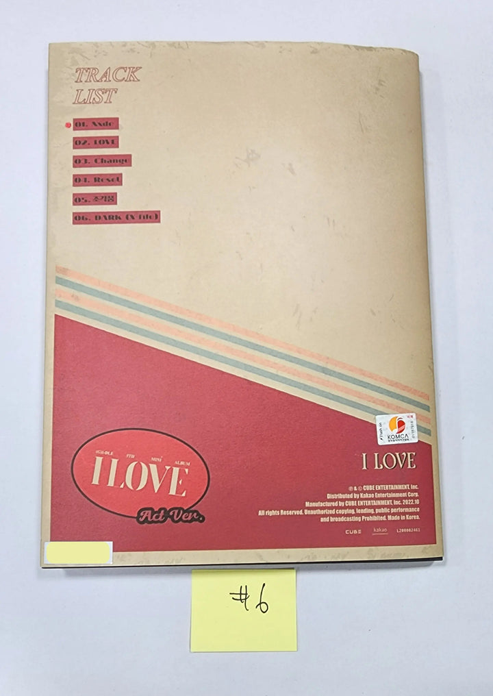 (G) I-DLE "I love" - Hand Autographed(Signed) Promo Album - HALLYUSUPERSTORE