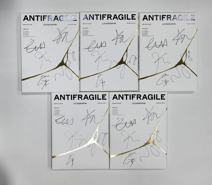 LE SSERAFIM "ANTIFRAGILE" 2nd Mini Album - Hand Autographed(Signed) Promo Album - HALLYUSUPERSTORE