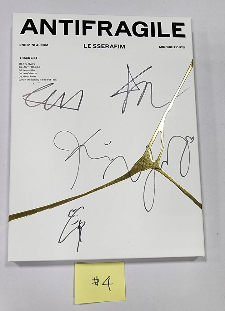 LE SSERAFIM "ANTIFRAGILE" 2nd Mini Album - Hand Autographed(Signed) Promo Album - HALLYUSUPERSTORE