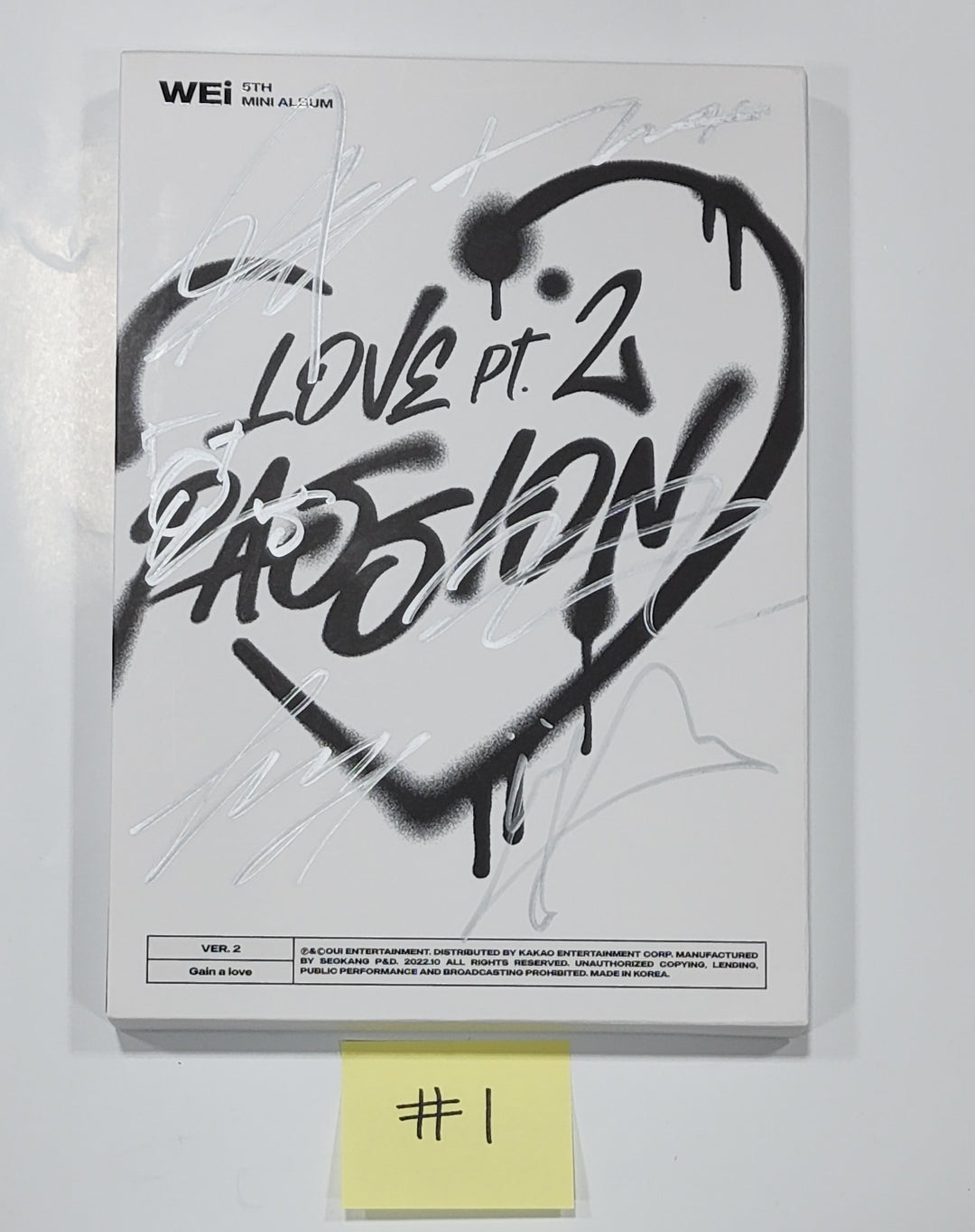 WEi "Love Pt.2 : Passion" - Hand Autographed(Signed) Promo Album