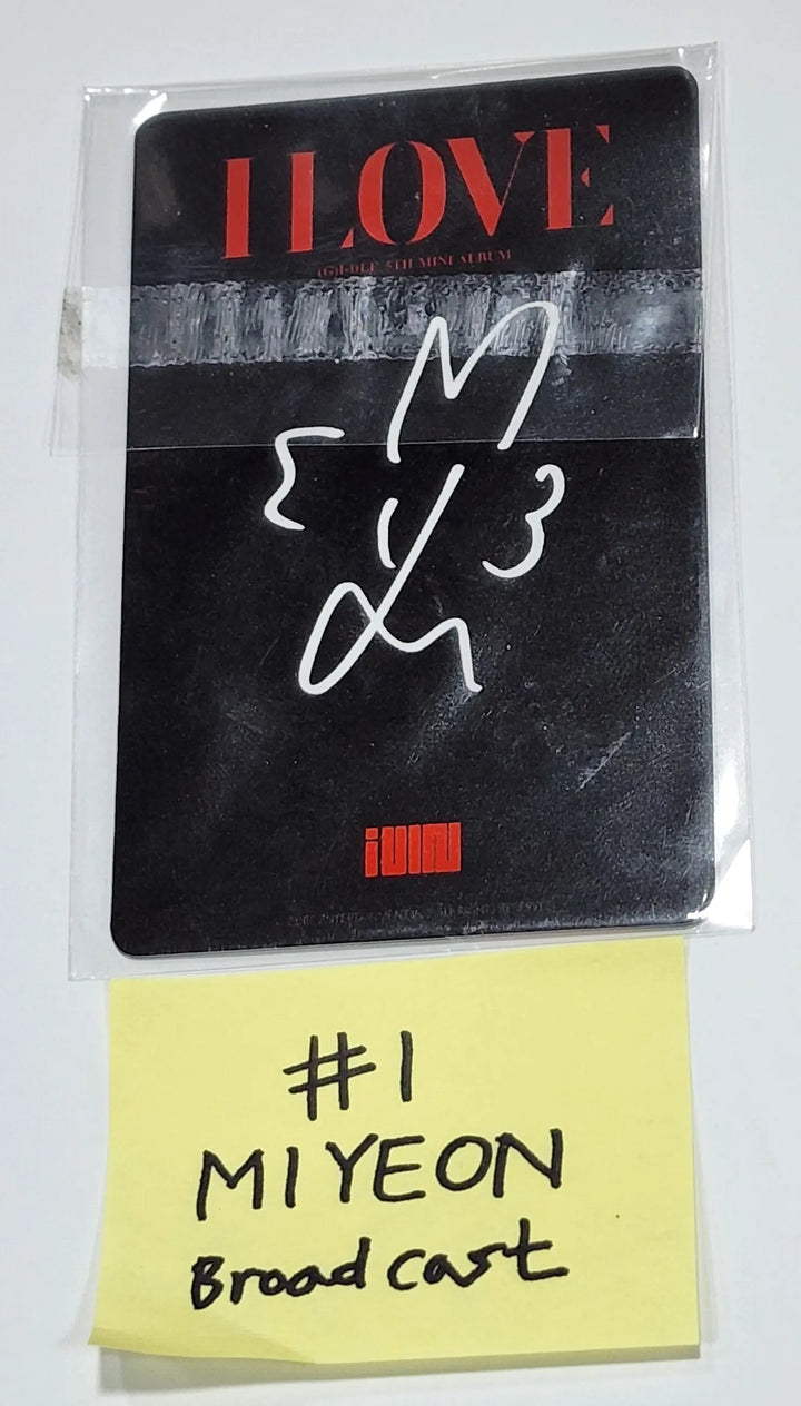 (G) I-DLE "I love"  - Broadcast Photocard - HALLYUSUPERSTORE