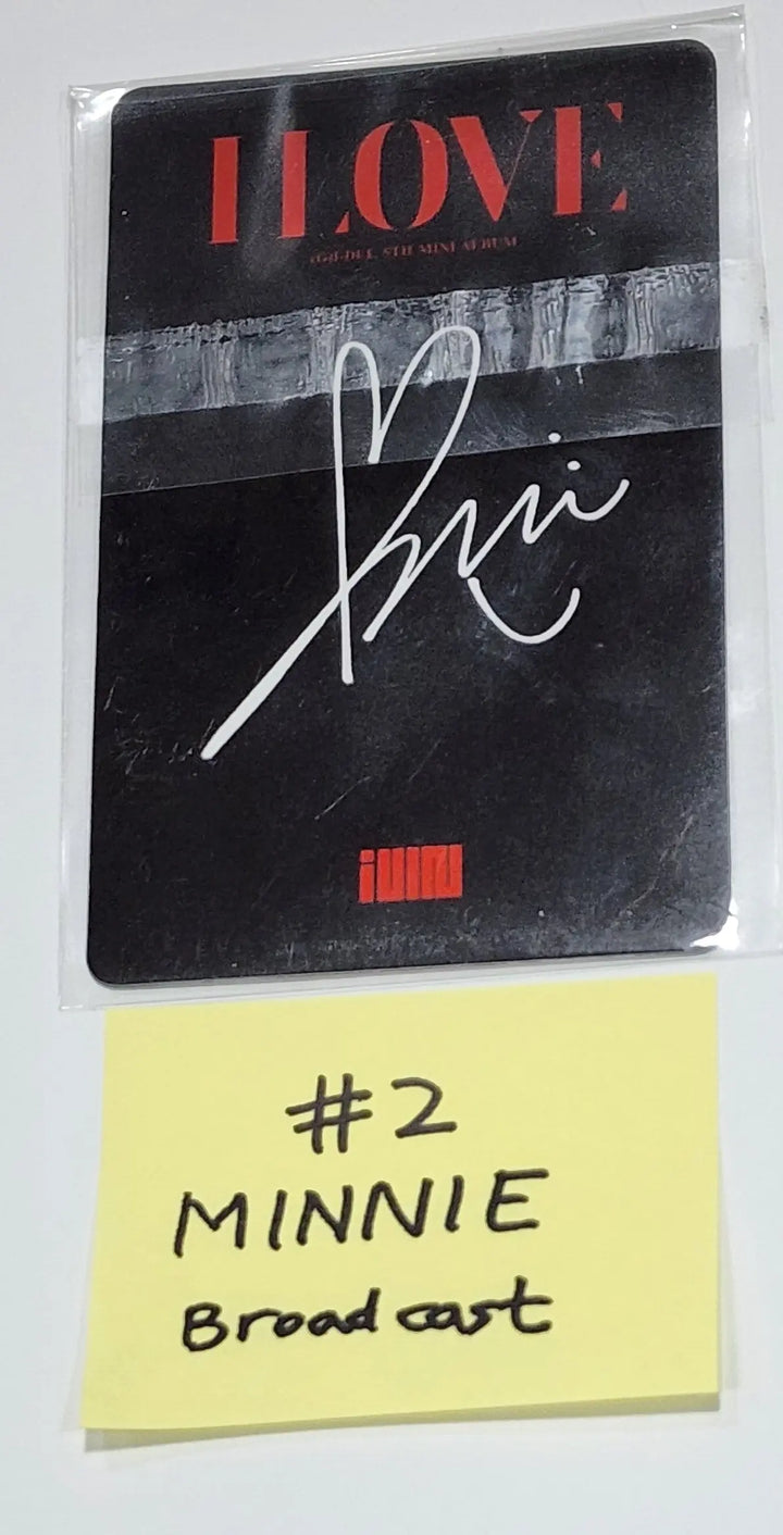 (G) I-DLE "I love"  - Broadcast Photocard - HALLYUSUPERSTORE