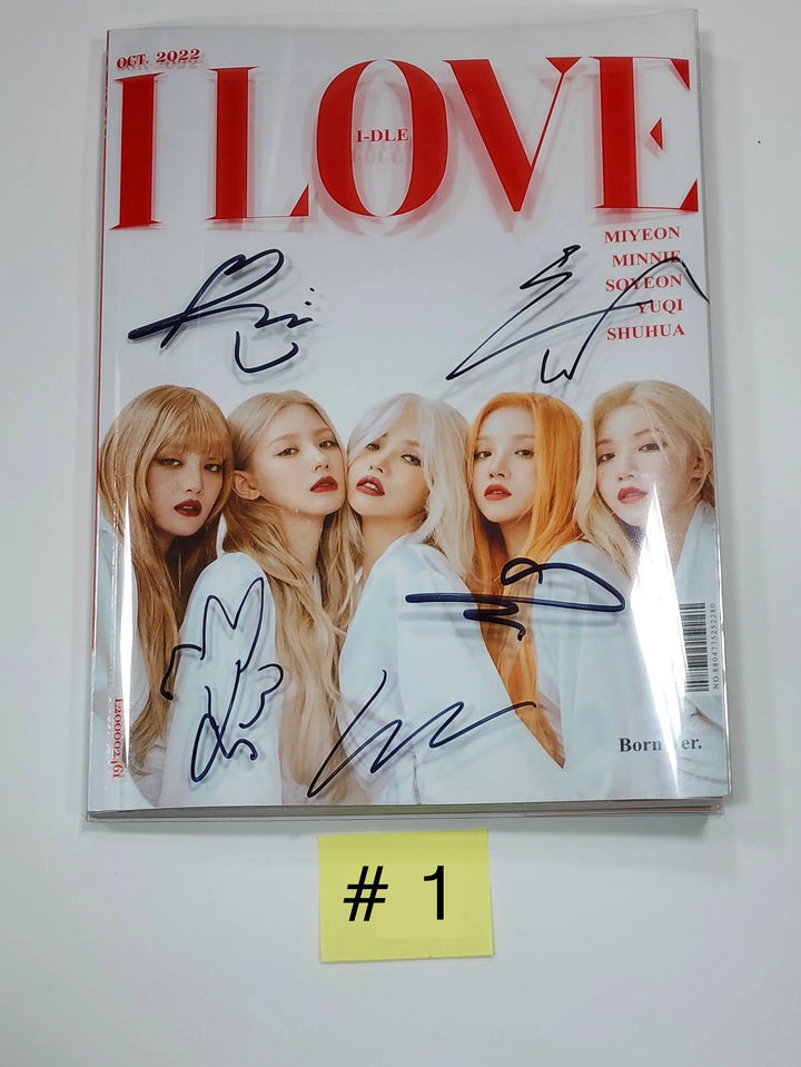 (G) I-DLE "I love" - Hand Autographed(Signed) Album - HALLYUSUPERSTORE