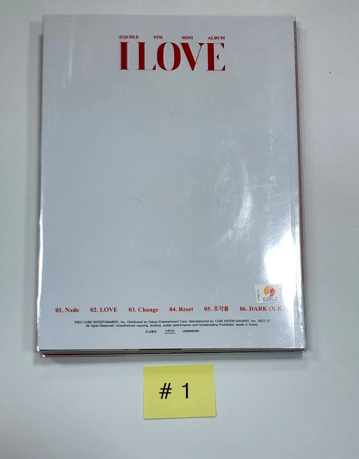(G) I-DLE "I love" - Hand Autographed(Signed) Album - HALLYUSUPERSTORE