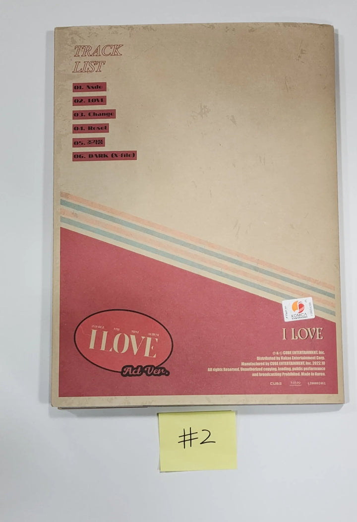 (G) I-DLE "I love" - Hand Autographed(Signed) Album - HALLYUSUPERSTORE