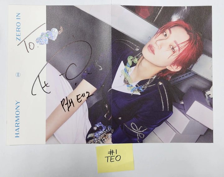 P1Harmony 'HARMONY : ZERO IN' - A Cut Page From Fansign Event Album - HALLYUSUPERSTORE