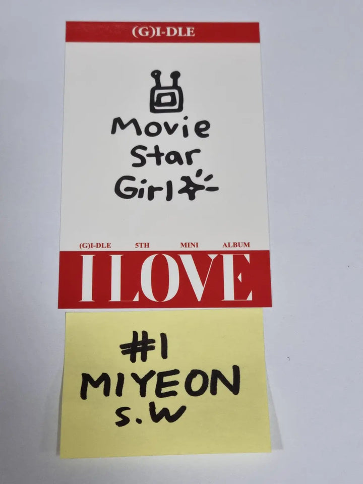 (g) I-DLE "I LOVE" - Soundwave Fansign Event Winner Polaroid Type Photocard - HALLYUSUPERSTORE