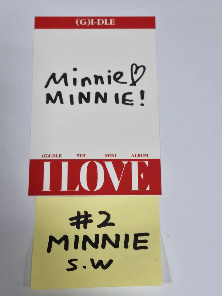 (g) I-DLE "I LOVE" - Soundwave Fansign Event Winner Polaroid Type Photocard - HALLYUSUPERSTORE