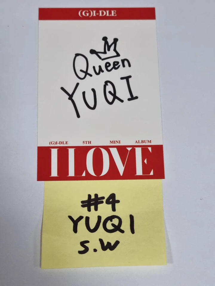(g) I-DLE "I LOVE" - Soundwave Fansign Event Winner Polaroid Type Photocard - HALLYUSUPERSTORE