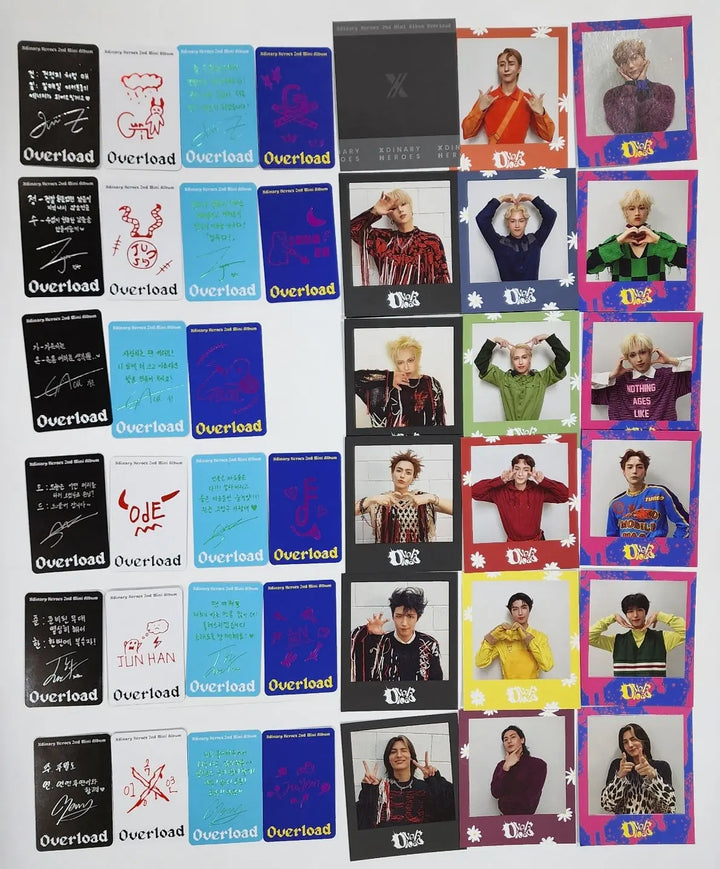 Xdinary Heroes "Overload" - Official Photocard, Polaroid Type Photocard - Must Read ! - HALLYUSUPERSTORE