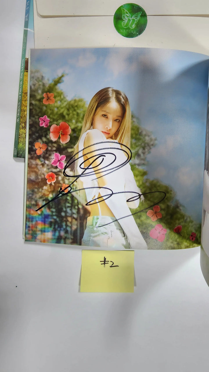 NATURE "NATURE WORLD : CODE W" - Hand Autographed(Signed) Album - HALLYUSUPERSTORE