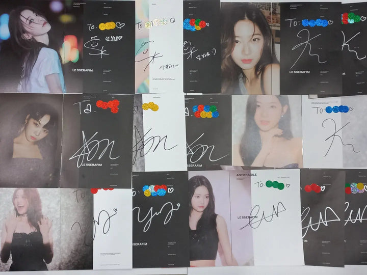 LE SSERAFIM "ANTIFRAGILE" 2nd Mini Album - A Cut Page From Fansign Event Album - HALLYUSUPERSTORE